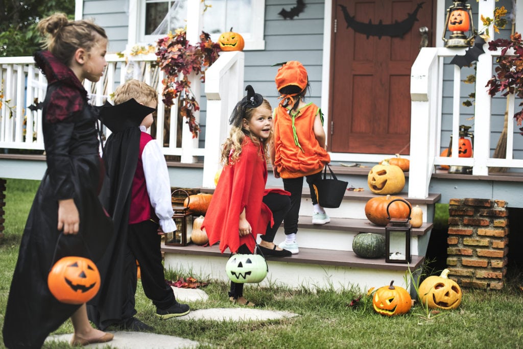 children trick or treating