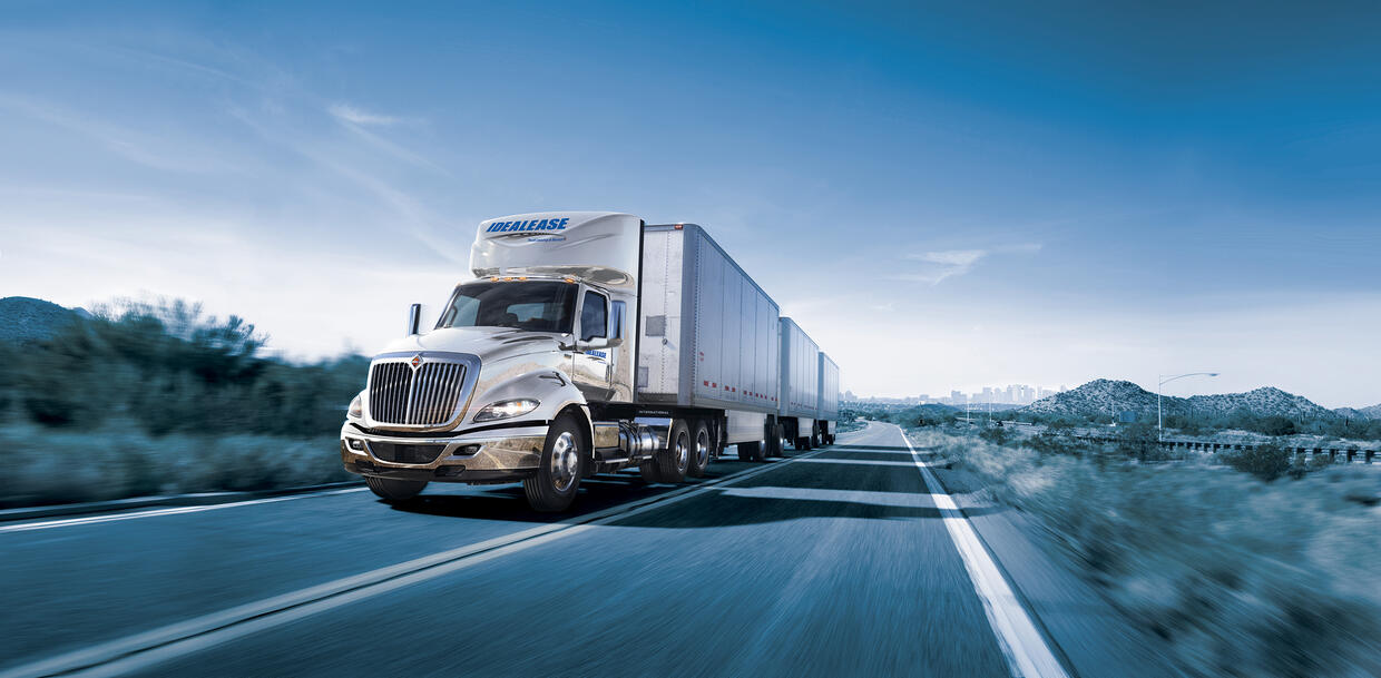 Idealease Rental Truck on Highway