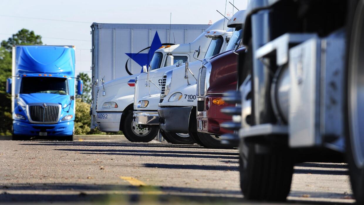 commercial truck parking lot