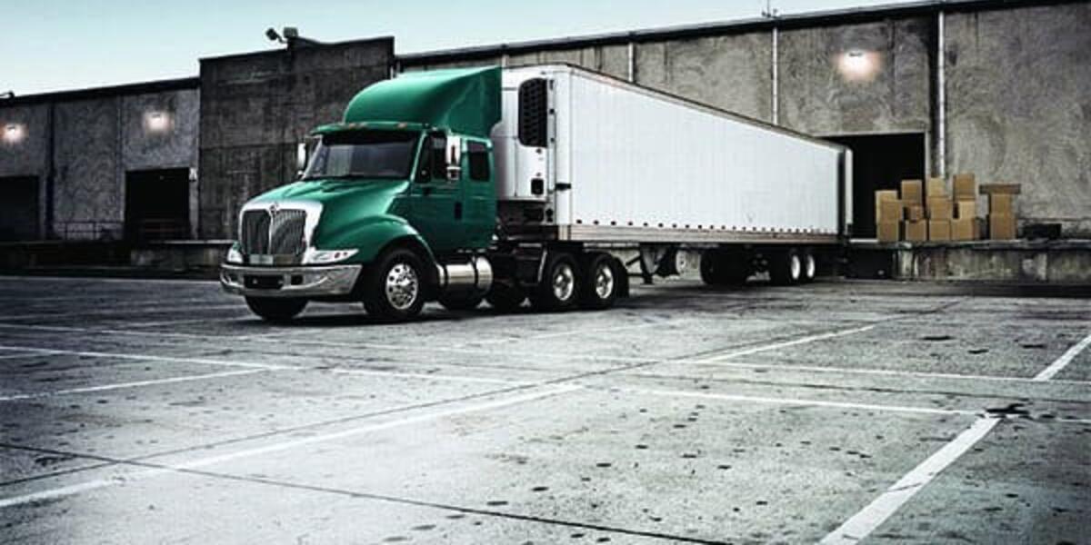 truck sitting at loading dock