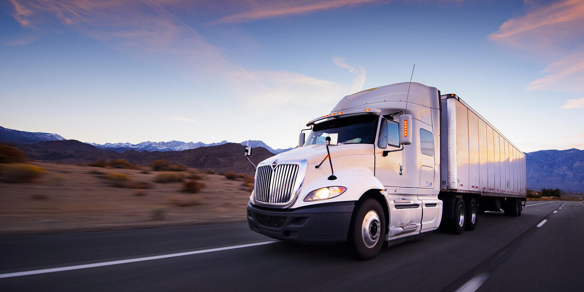 Commercial Truck on the road