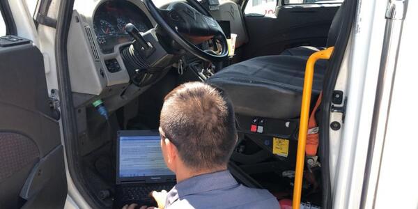 Technician Setting Ambient Temperature