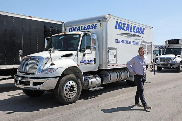 Idealease Mobile Service Truck and driver
