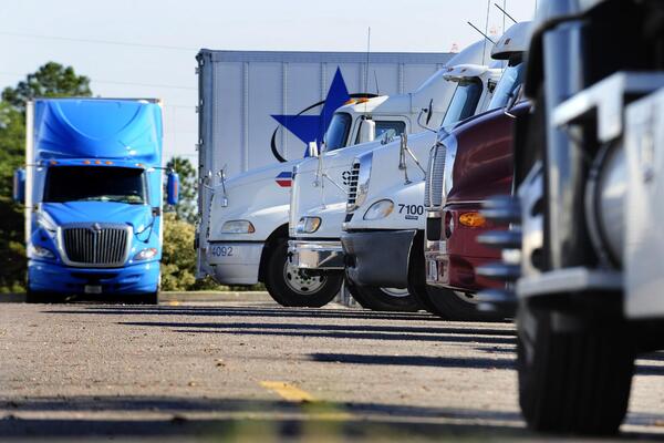 commercial truck parking lot