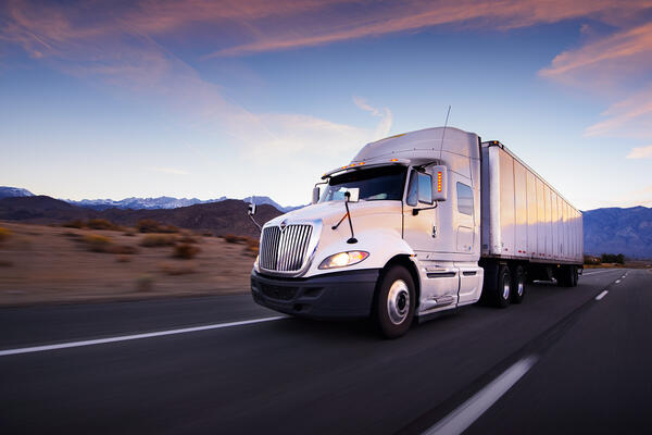 Commercial Truck on the road